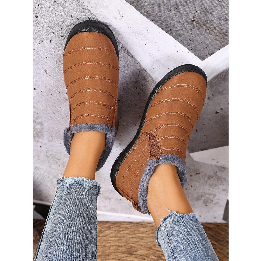 Women's Shoes with Winter Velvet and Thick Snow Anti Slip, Wearing Women's Boots for Warmth and Snow Boots