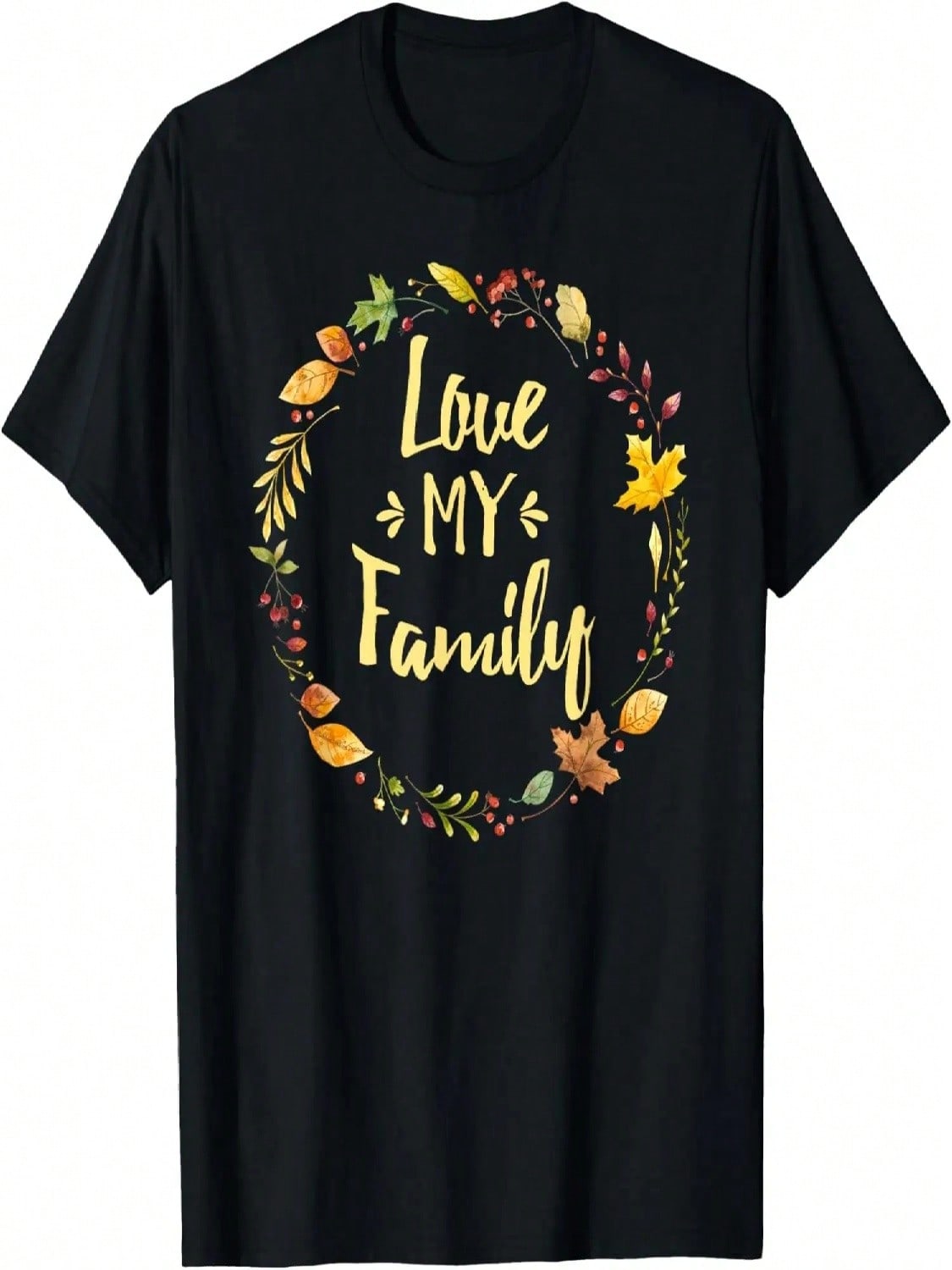 Sweet Thanksgiving LOVE MY FAMILY Wreath - Thanksgiving T-Shirt S разноцветный