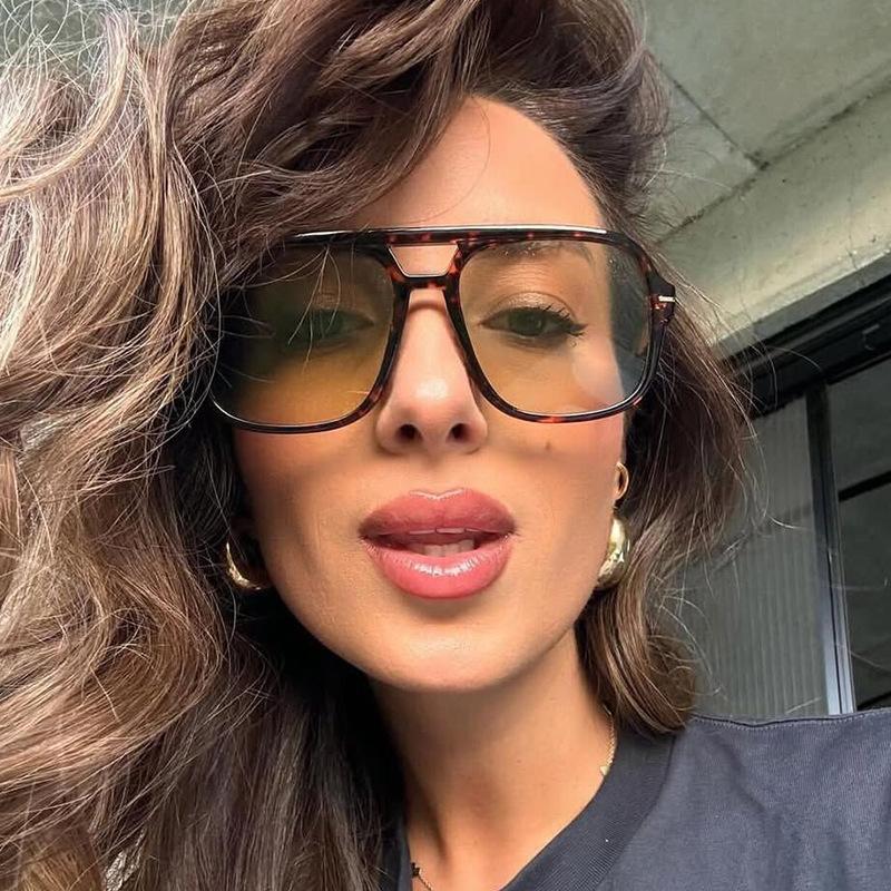 New Stylish Sunglass Women Pilot Shape Double Bridge Sun Glasses for Man High Quality Fishing Mountaineering Female Sunglass