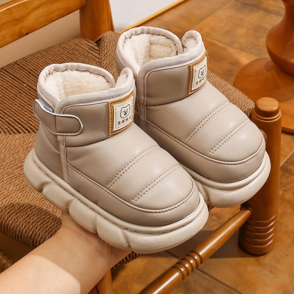New Autumn/Winter Non-Slip Warm Snow Boots for Kids & Parents - Cute Short Boots for Medium to Large Children