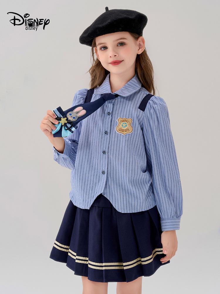 Disney Girls' Rabbit Police Officer Set: Long Sleeve Shirt & Short Skirt Two-Piece.
