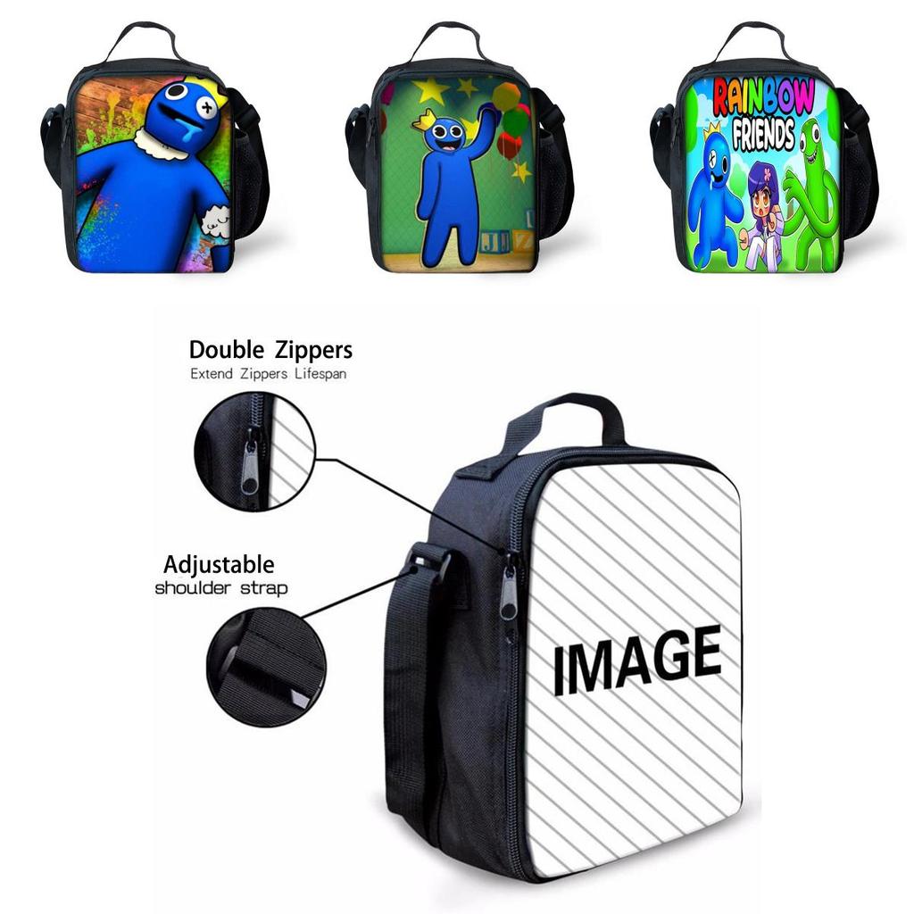 Roblox Rainbow Friends Isolierte Lunchtasche für Kinder Wasserdicht und mit großer Kapazität