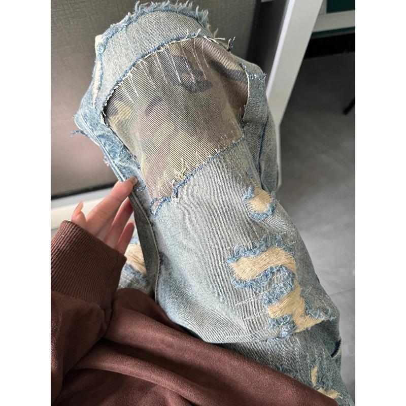 

Женские джинсы с высокой посадкой, длиной до пола, с широкими штанинами - Весна 2025 Текстура Авроры 3XL: 155-165cm (75-82.5kg)