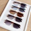 New color-changing sunglasses, frameless trimmed fashion sunglasses, high-intelligence versatile trendy sunscreen glasses