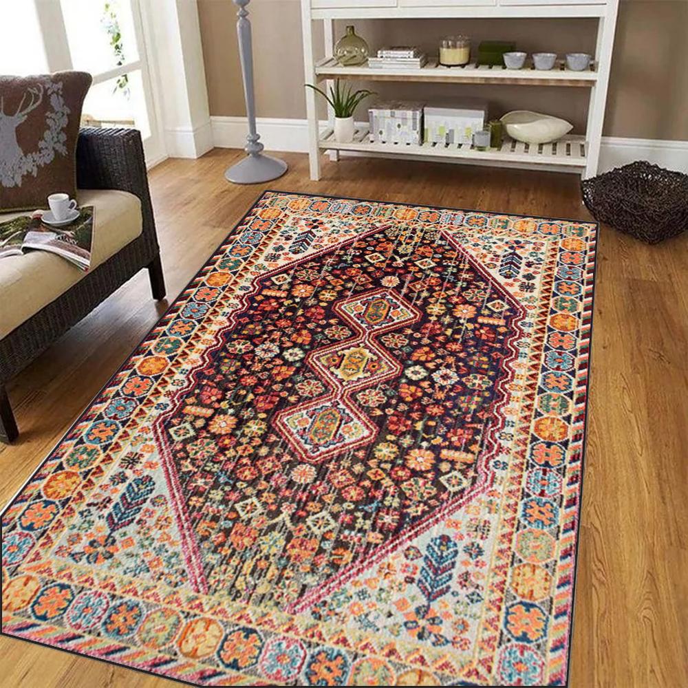 Fashion Bohe Persian Style Print Carpet for Living Room Decor Bedroom Nonslip Area Rugs Kitchen Floor Mat Indoor Doormat Gift