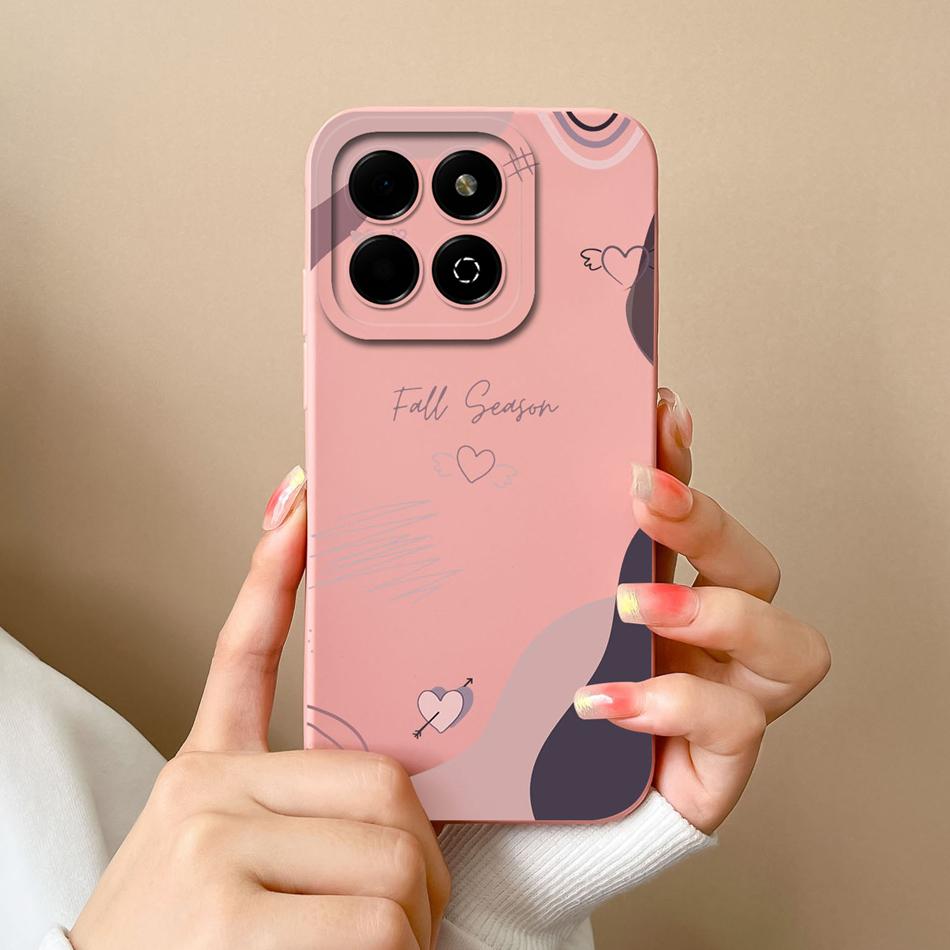 Fashion Cover For Honor X6B Case Soft Liquid Silicone Camera Protection Anti Drop Candy Phone Back Cover Model JDY-LX1 LX2 Funda