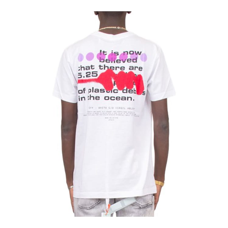 OFF WHITE SS20 T Shirts Men's White Crew Neck Moderate Straight Fit OMAA027S201850060188