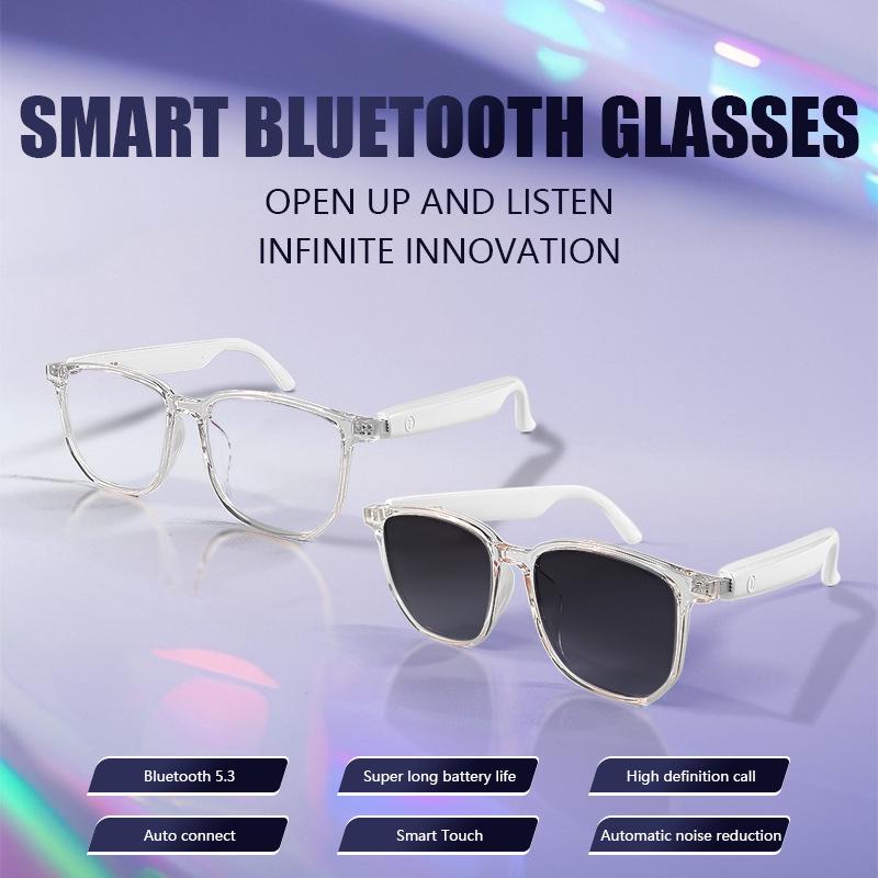 GS03 Polarized Bluetooth Smart Sunglasses: UV & Blue Light Protection, Music & Call Compatible, with Interchangeable Lenses