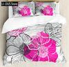 Duvet Cover Set Queen Floral Bedding Elegant Peony Bedding Soft Comforter Cover Set with With 2 Pillowcases 3Pcs Queen Full Size