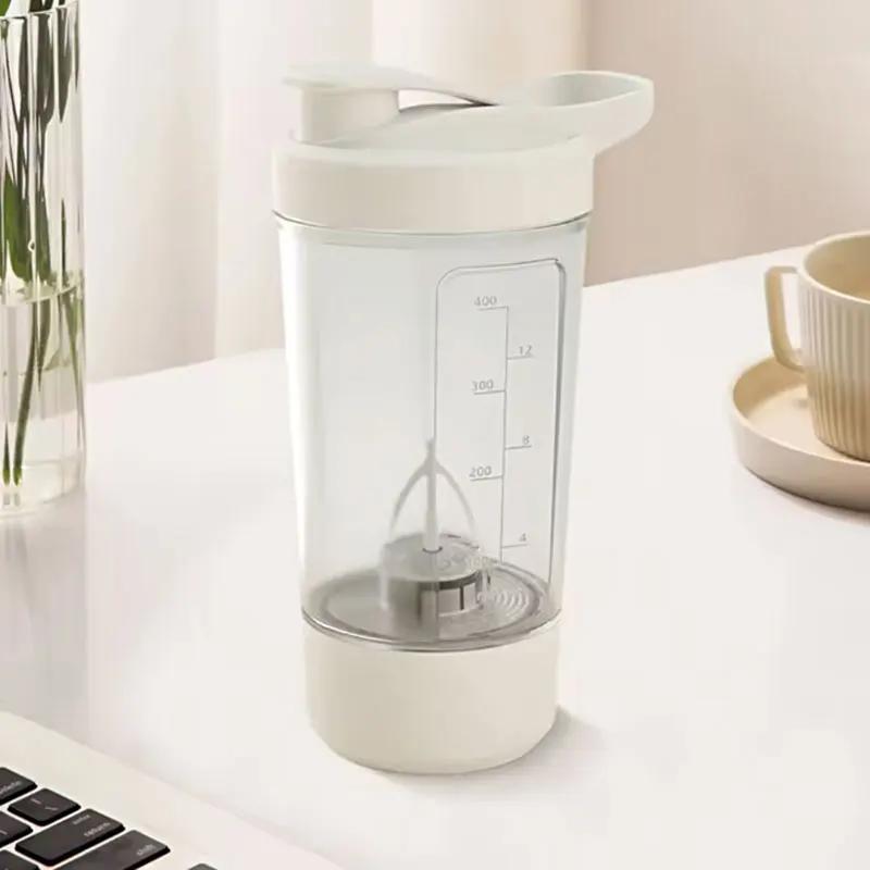 Xiaomi Taza Eléctrica Autoagitadora, Botella Mezcladora para Batidos de Proteínas, Vaso Mezclador con Carga USB y Escala, Vaso de Agua de 15 oz, Libre de BPA
