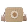 Straw-woven Flower Vacation Bag New Style Beach Fashion Crossbody Bag Small Fresh and Fashionable Bag