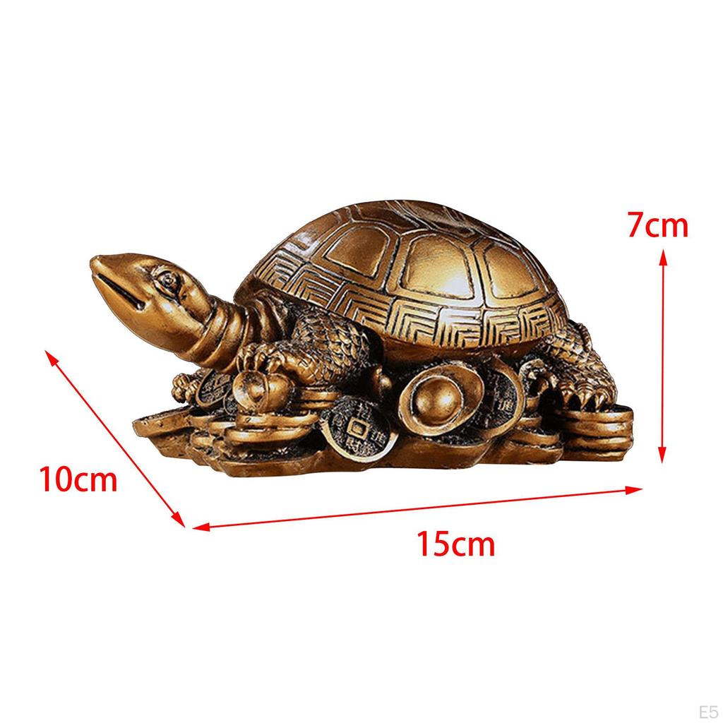 Elegant Resin Turtle Figurine for Home Office Decor