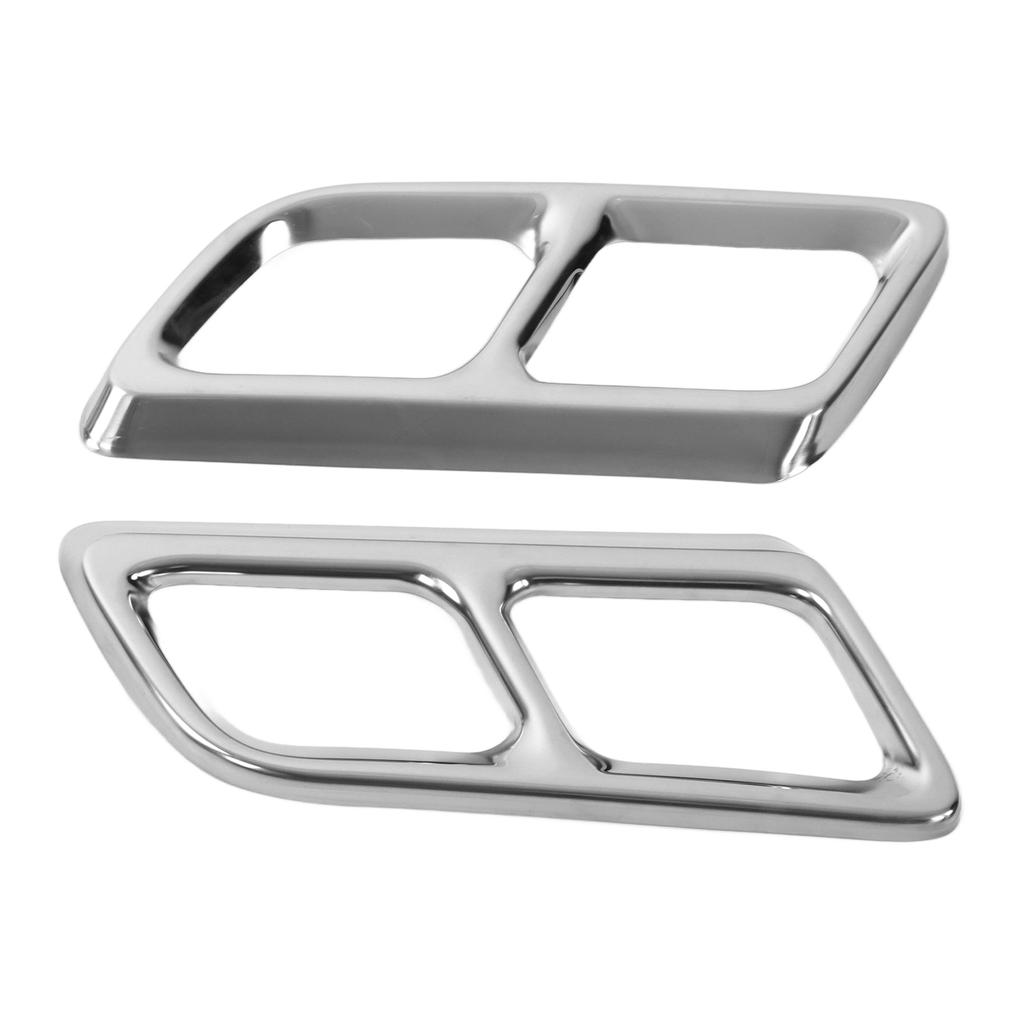 2 Stück Auspuffspitzenverkleidung FourOut Endrohrrahmen Ersatz für Cadillac XT6 202021(Helle Farbe )