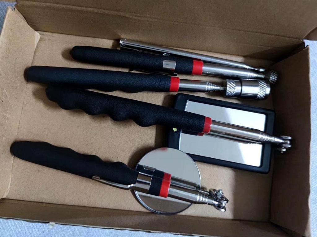 Universal Telescopic Undercarriage Inspection Mirror with Light for Car Repair