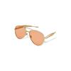 Extra Large Gold Sunglasses for Men Women Retro Metal Frame 70s Pilot Glasses Vintage Style