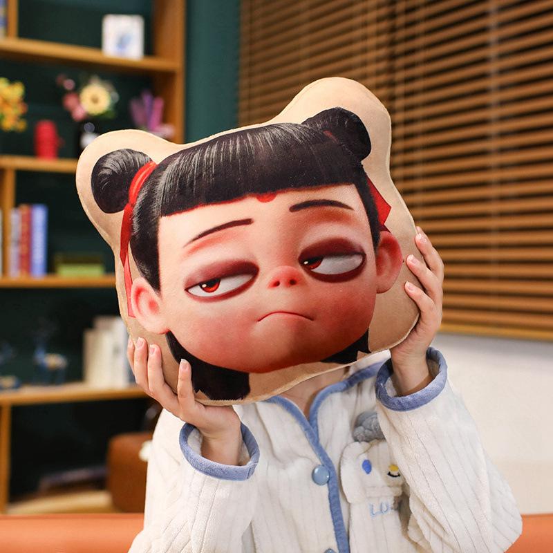 Nezha Series Plush Pillow: Sofa Ornament, Home Decor Cushion, Office Toy