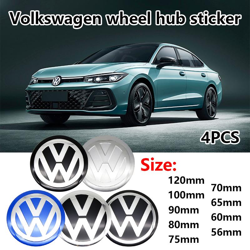2026 Hot For VOLKSWAGEN VW 4Pcs 56/60/65/70/75/80/90/100/120mm 3D Car Wheel Stickers Center Hub Cap Emblem Badge Decal For VW GT