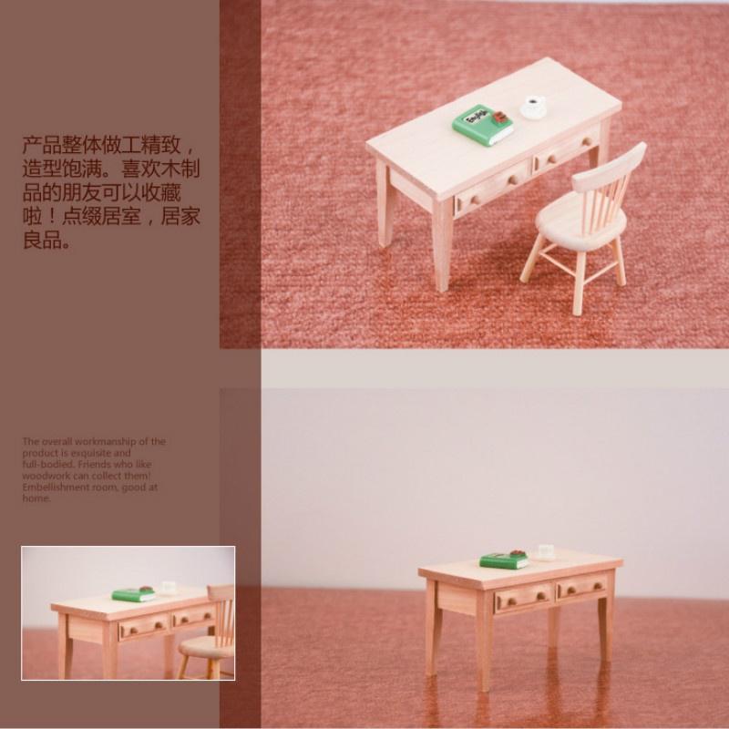 1:12 Casa delle Bambole Mini Mobili Mini Oggetti di Scena Simulazione Libro Scrivania Tavolo Decorazione