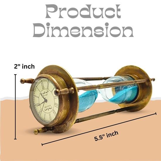 13,97 см Латунный компас Песочные часы Морской Морской Песочные часы Настольные часы Песочные часы Декоративные песочные часы Лучшее для подарков