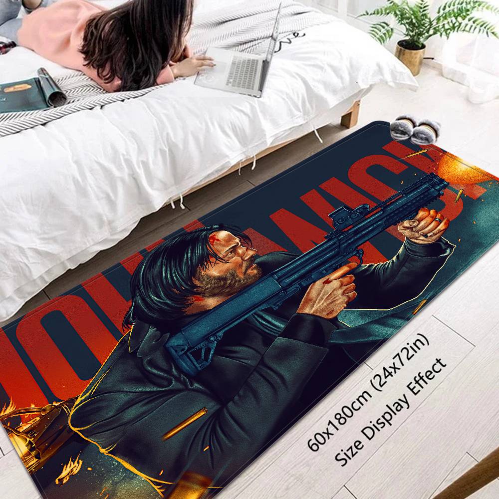 Movie John Wick Bathroom Mat Kids Room Bedroom Decoration Balcony Anti-Slip Doormat Living Room Welcome Rug