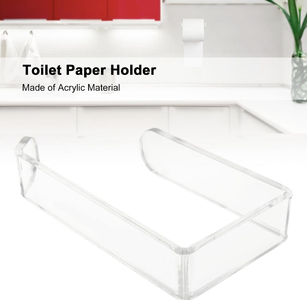 Acrylic Toilet Paper Holder Transparent Towel Storage Rack Durable Tissue Holder Home Office