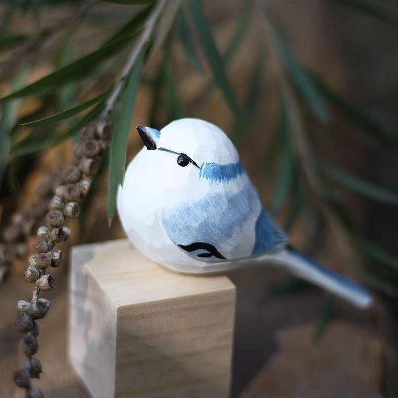 

Hand-Carved Wooden Bird Ornament: Cute, Simple Healing Gift
