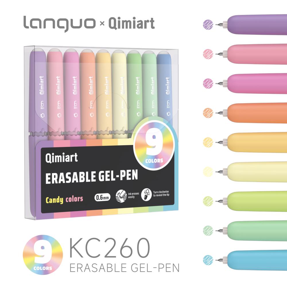 Languo 45 Farben Radierbarer Gelstift 0,6 mm Mehrere Serien Leicht Radierbar Neutralstifte Set Glattes Schreiben Schulbürobedarf Schreibwaren