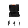 Step Drill Bit Set M35 High Speed Steel Cobalt TiAIN Coated 4 Slot 3 Flute Step Drill Bit for Thin Plates