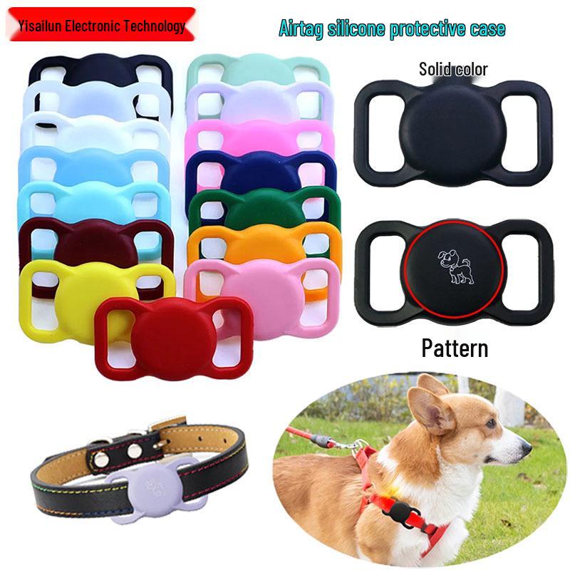 Pet Collar Silicone Sleeve for Apple AirTag - Anti-Lost Protective Case for Cats and Dogs