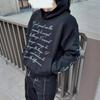 Unisex Oversized Hooded Sweatshirt With Letter Print Streetwear Style Fall Winter 2025