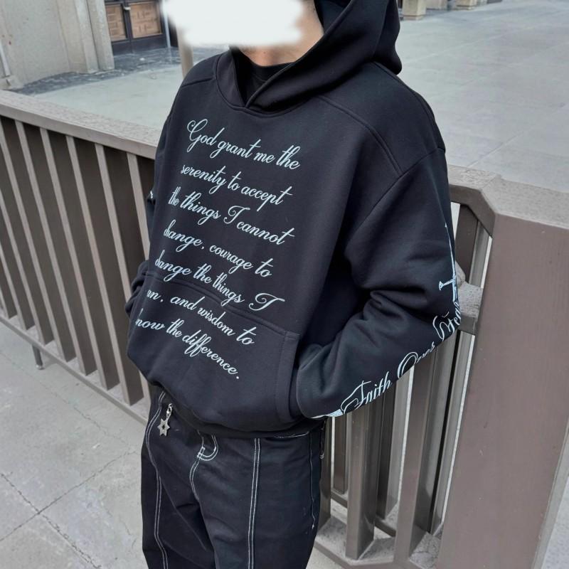 Unisex Oversized Hooded Sweatshirt With Letter Print Streetwear Style Fall Winter 2025