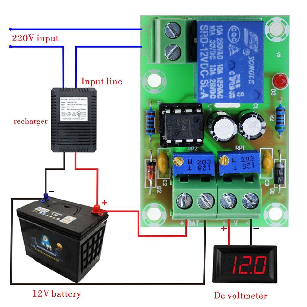 12V Batterieladesteuerplatine XH-M601 Intelligentes Ladegerät Power Control Panel Automatische Ladeleistung