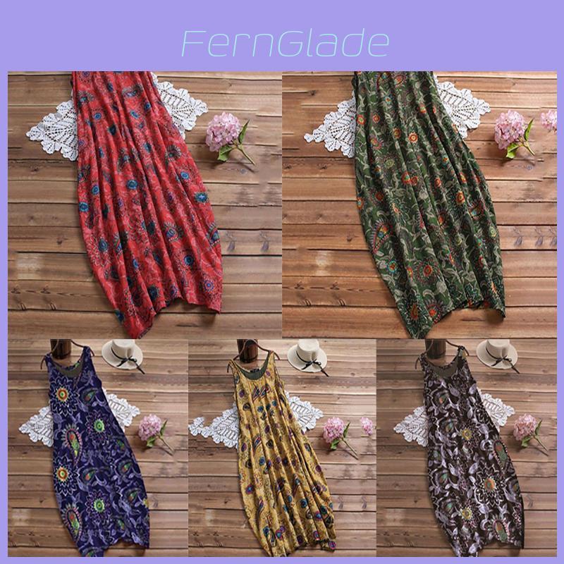 Elegante Kaftano Boho Lungo Senza Maniche Estivo da Donna per la Spiaggia