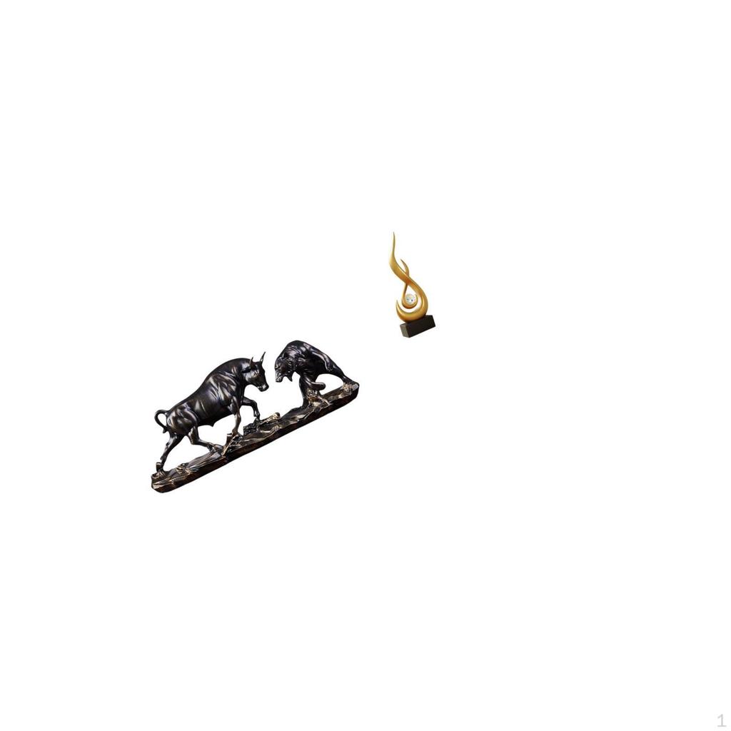 Modern Feng Shui Fire Flame Resin Sculpture Abstract Animal Artwork for Desk Cabinet Living Room