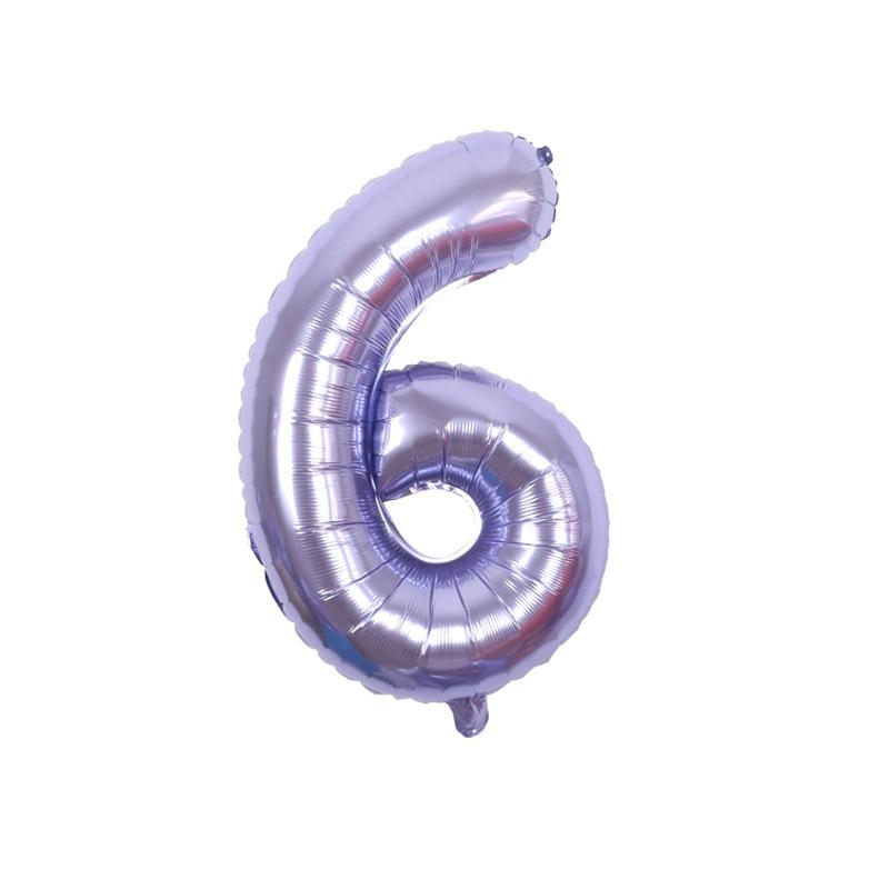 32 Inch Digital Aluminum Film Balloon, Medium Digital Gold Silver Red Black Gradual Change Color Birthday Decoration Wedding Party Balloon