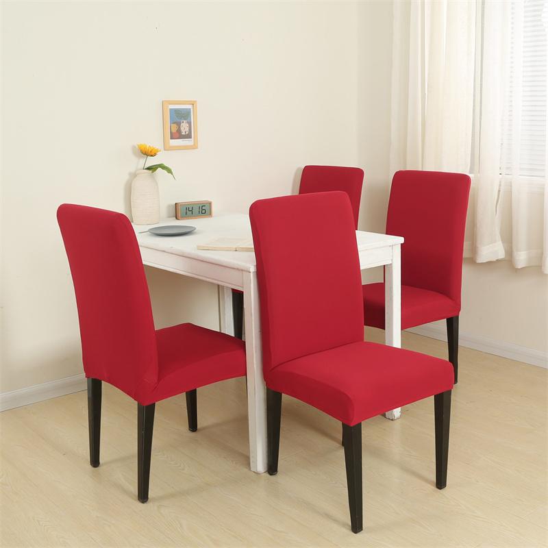 1/2/4/6 Pezzi Coprisedia Monocolore Coprisedie Elastiche per Cucina Sala da Pranzo Banchetto Nuziale Casa Spandex Elasticizzato