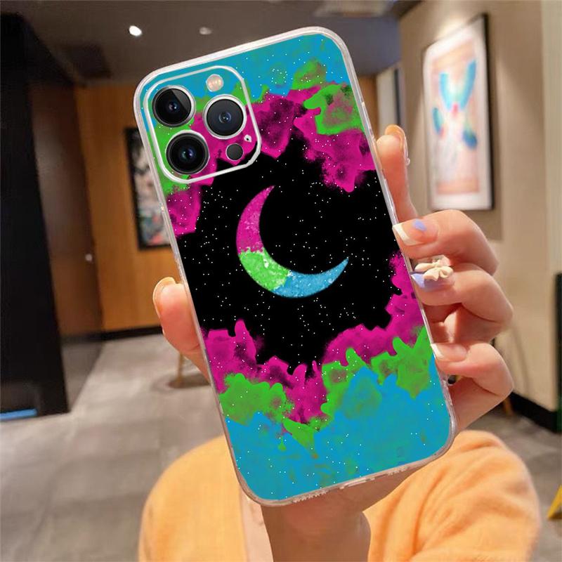 Phone Case For iphone 17 Air 17 16 Pro Max 15 14 13 Pro Max 15 16 Pro 15Plus Moon Art
