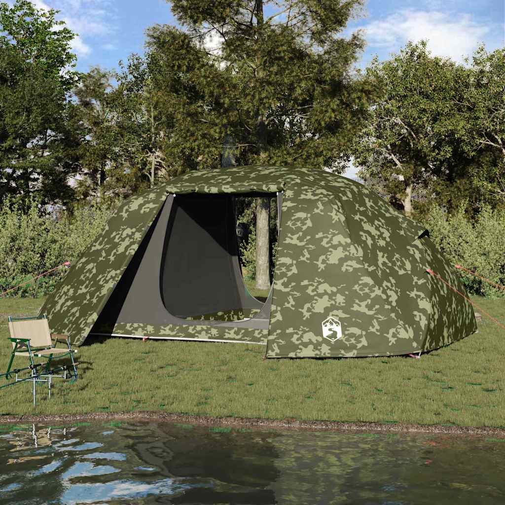 Fishing Tent Camouflage 514 X 465 X 187 Cm Polyester and Fiberglass