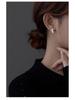 Banyan Tree S925 Silver Bamboo & Cat's Eye Stone Earrings for Women - Small Ancient Chinese Palace Style Design