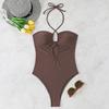 2026 Europees-Amerikaanse Halter Eendelig Uitgesneden Sexy Driehoek Strand Bikini