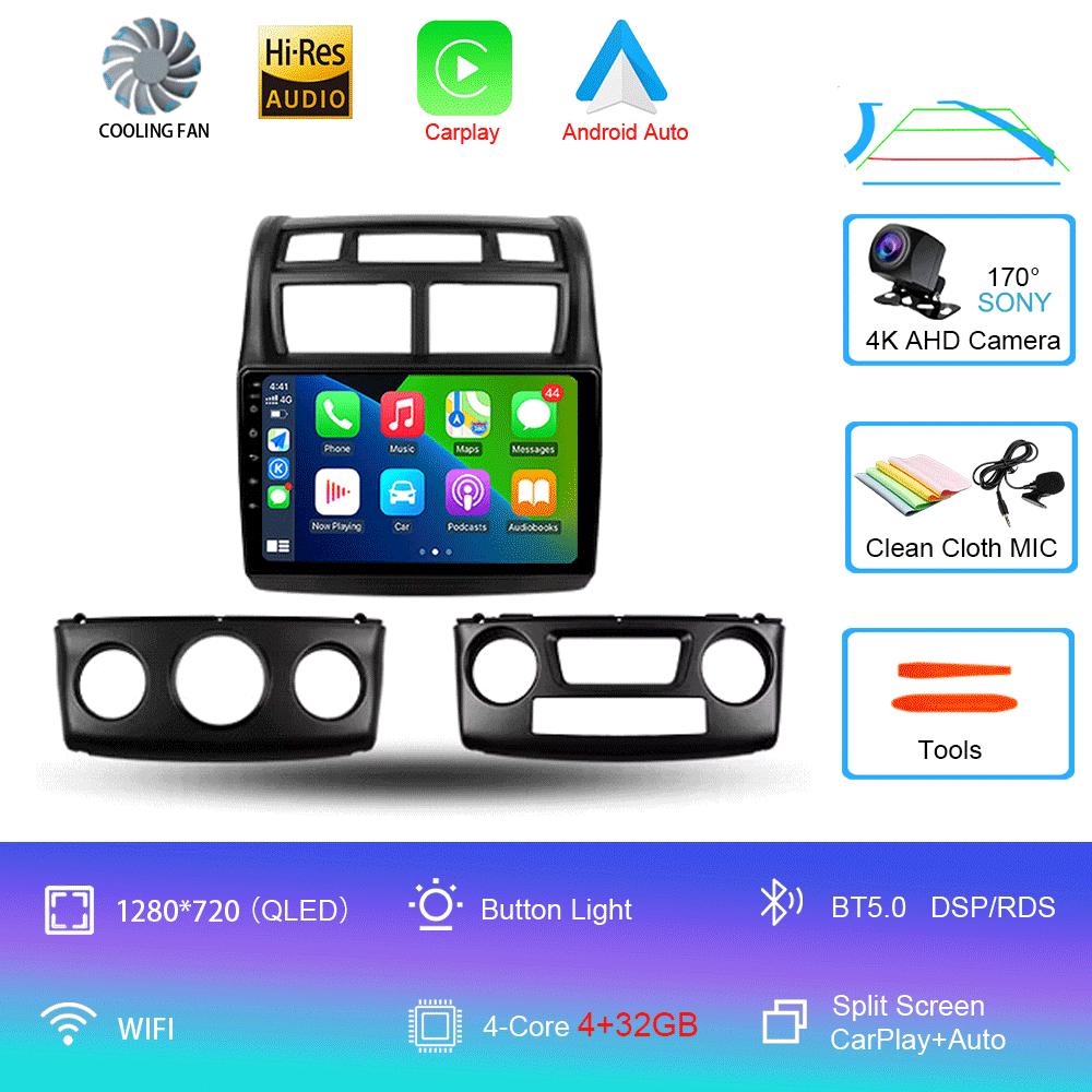 Android 14 Car Radio For Kia Sportage 2 2007 - 2009 Multimedia Video Player Navigation Stereo GPS No 2din 2 Din Dvd