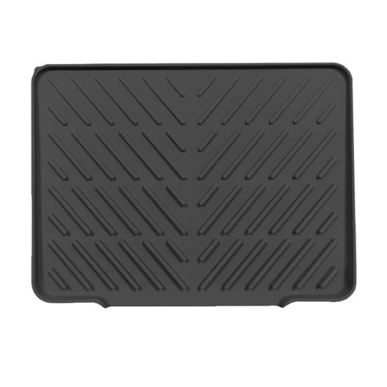 Silicone Drain Mat Kitchen Sink Slope Design Heat-Resistant Drain Pad Cookware Drying Tray Air Circulation Drain Mat