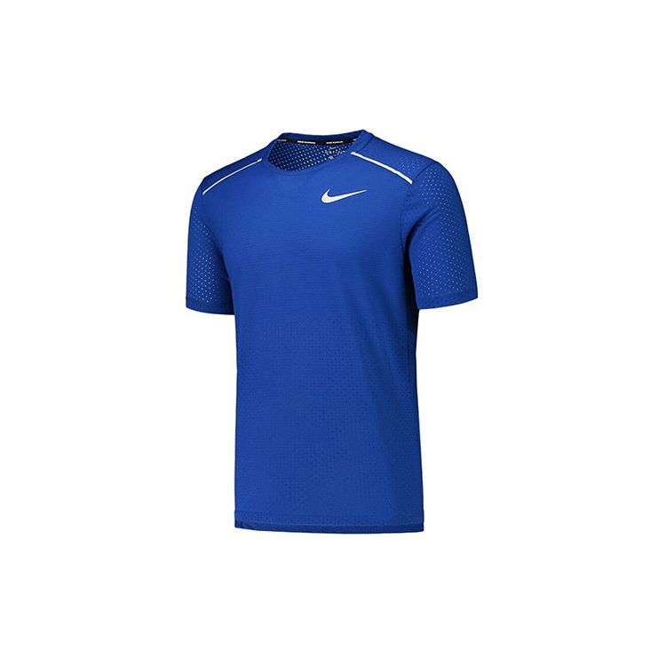 

Nike Rise 365 Breathable Short Sleeve T-Shirt Men Tops Blue AQ9920-438 M