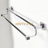 . Chrome Finish Stainless Steel Bathroom Accessory Double Towel Bar Towel Rail Towel Holder 60cm YT-10798
