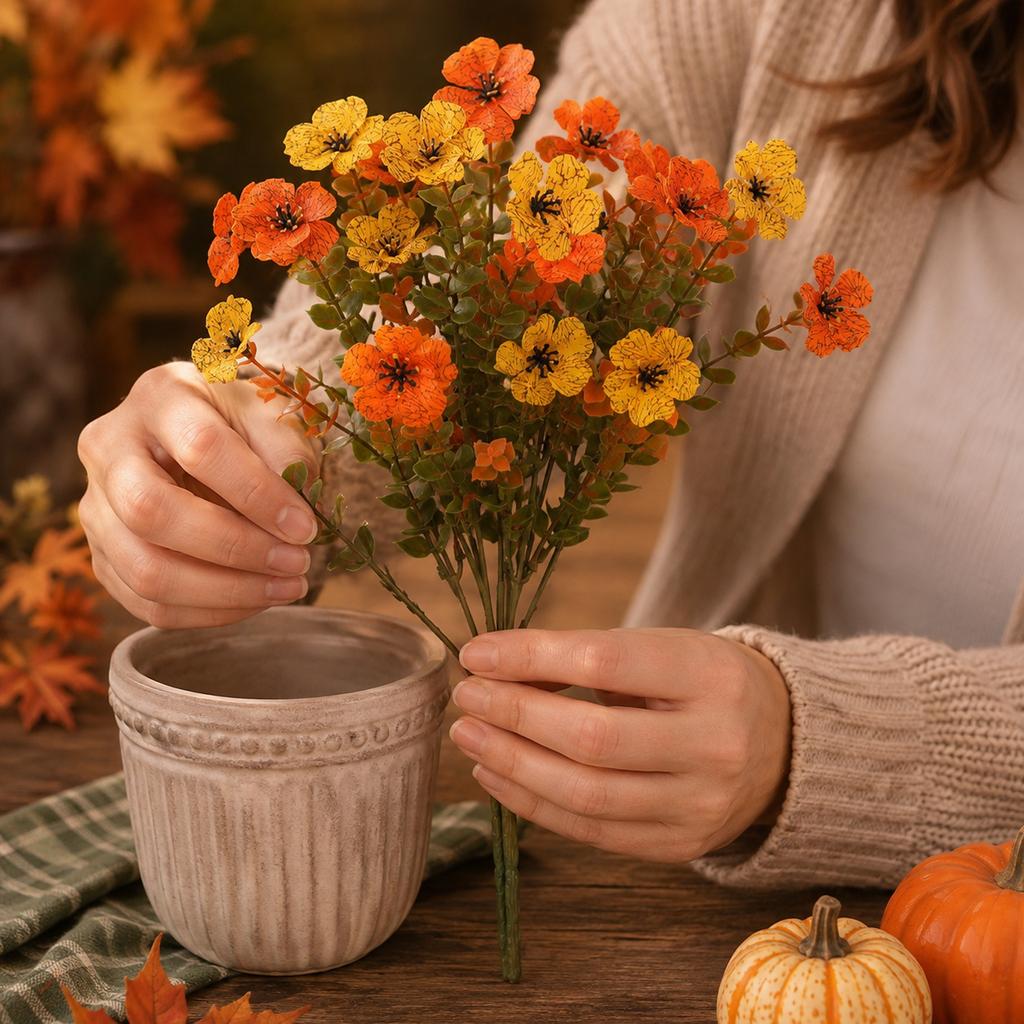 Artificial Flowers for Home Decor Plant Stems