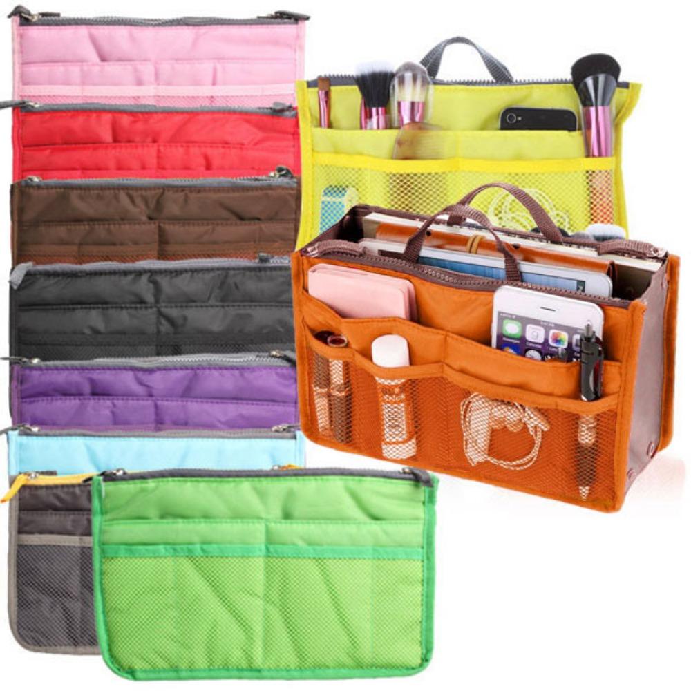 Newly Insert Liner Women's Bag Storage Bag Zip lock Bag Makeup Pouch Travel Cosmetic Handbag