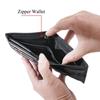 Men's RFID Genuine Leather 3-Fold Wallet with Zipper Coin Purse and Card Holder.