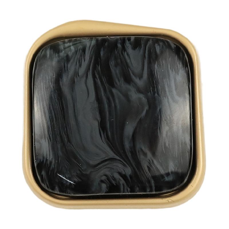 5Pcs Xiaoxiang Celebrity Style Square Button Imitation Jade Metal Button Fur Coat Wool Clothes Coat Decorative Button