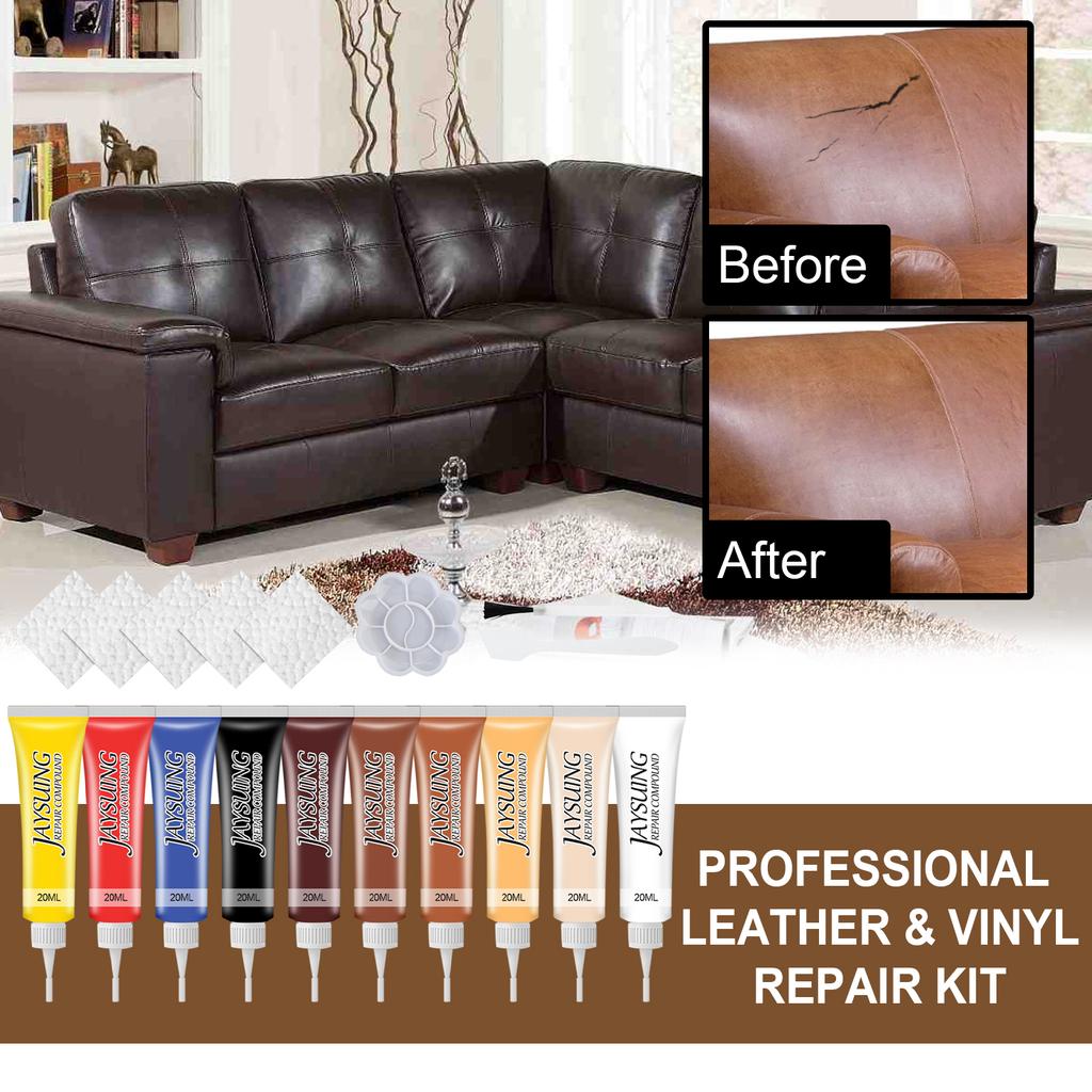 Jaysuing Leather Color Repair Paste, White Leather Coat and Shoes Dye, Car Leather Seat Leather Renovation and Color Repair, Suitable for Leather 20ml