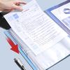 A4 File Organizer 40/60/100 Sheets Transparent Sleeves Document Holder For Office School Exam Paper Records Storage Supplies